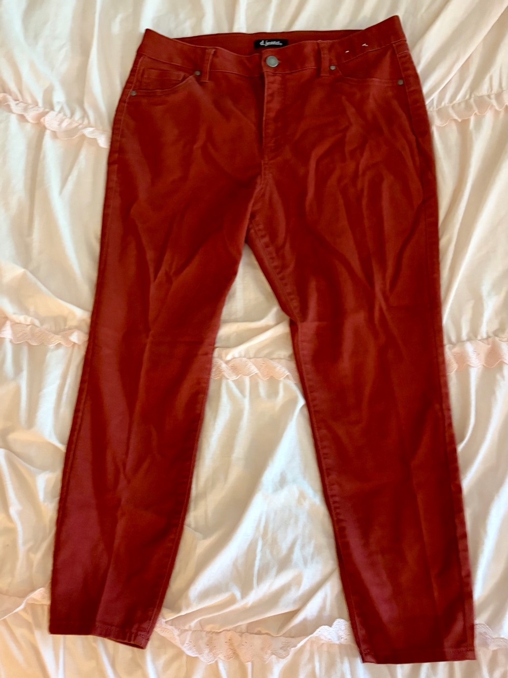 Women’s Rust Red Slim Pants